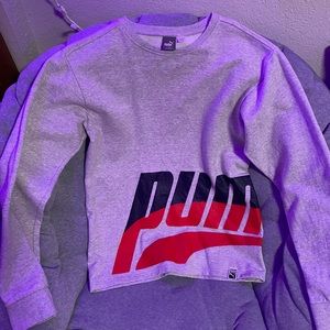 grey puma crew neck